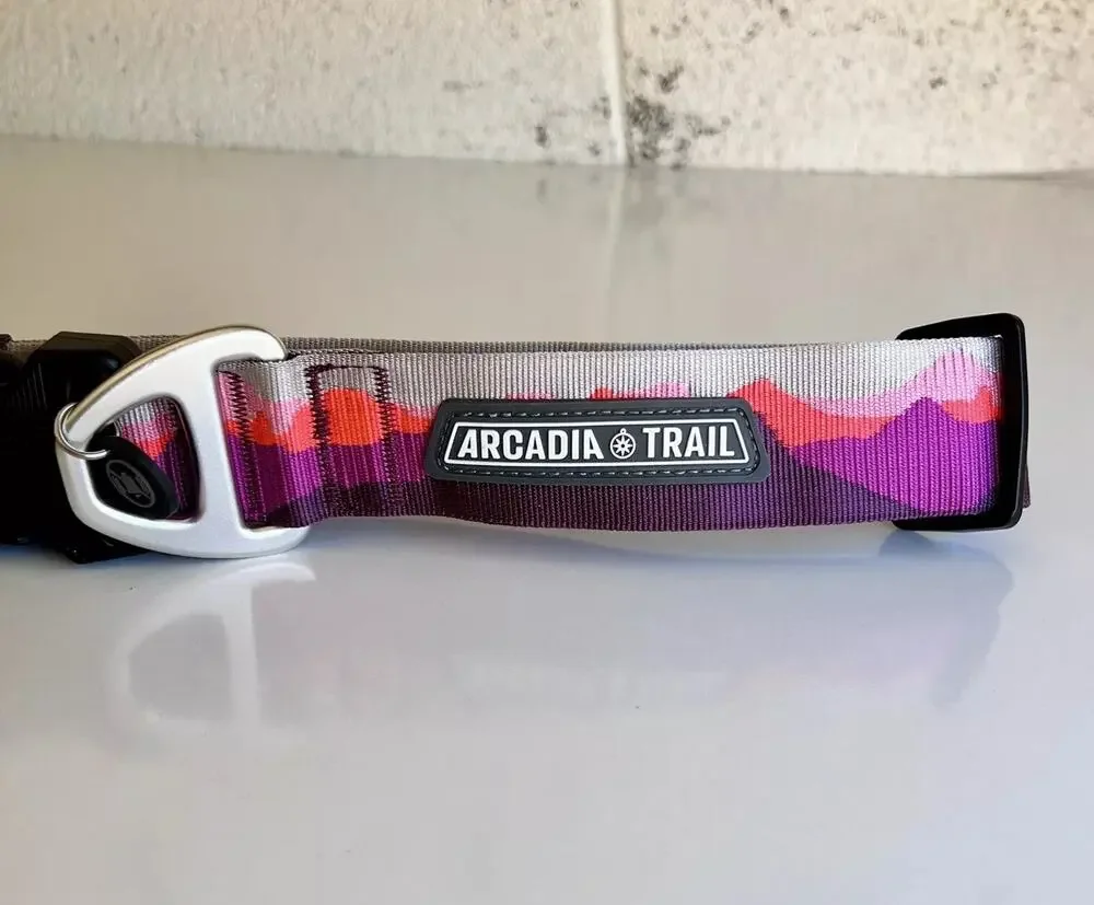 NWT Arcadia Trail (S) Lightweight 10-14” Dog Puppy Collar Aluminum D-Ring Purple